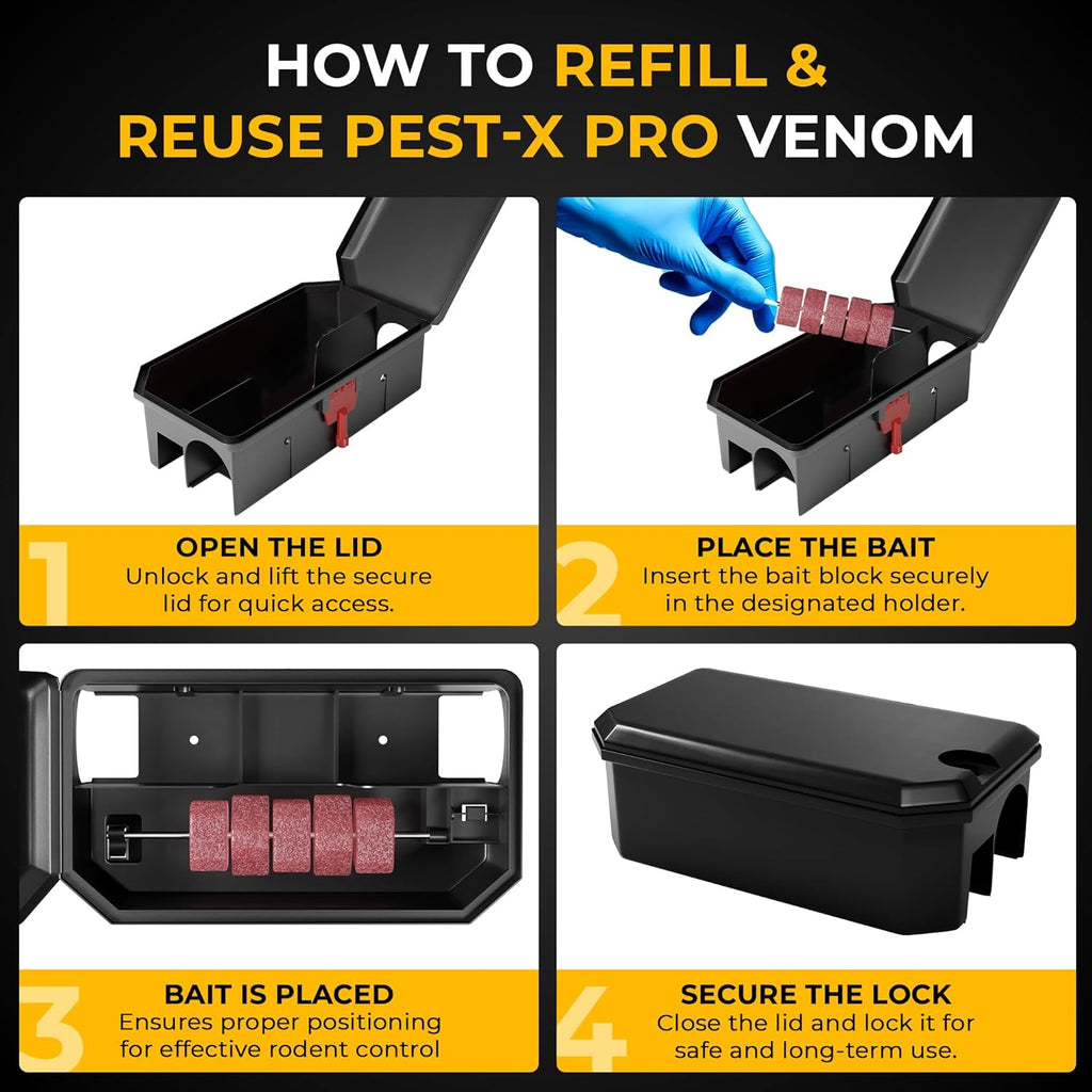 Venom Pre-Baited Rat Bait Station (2 Pack)