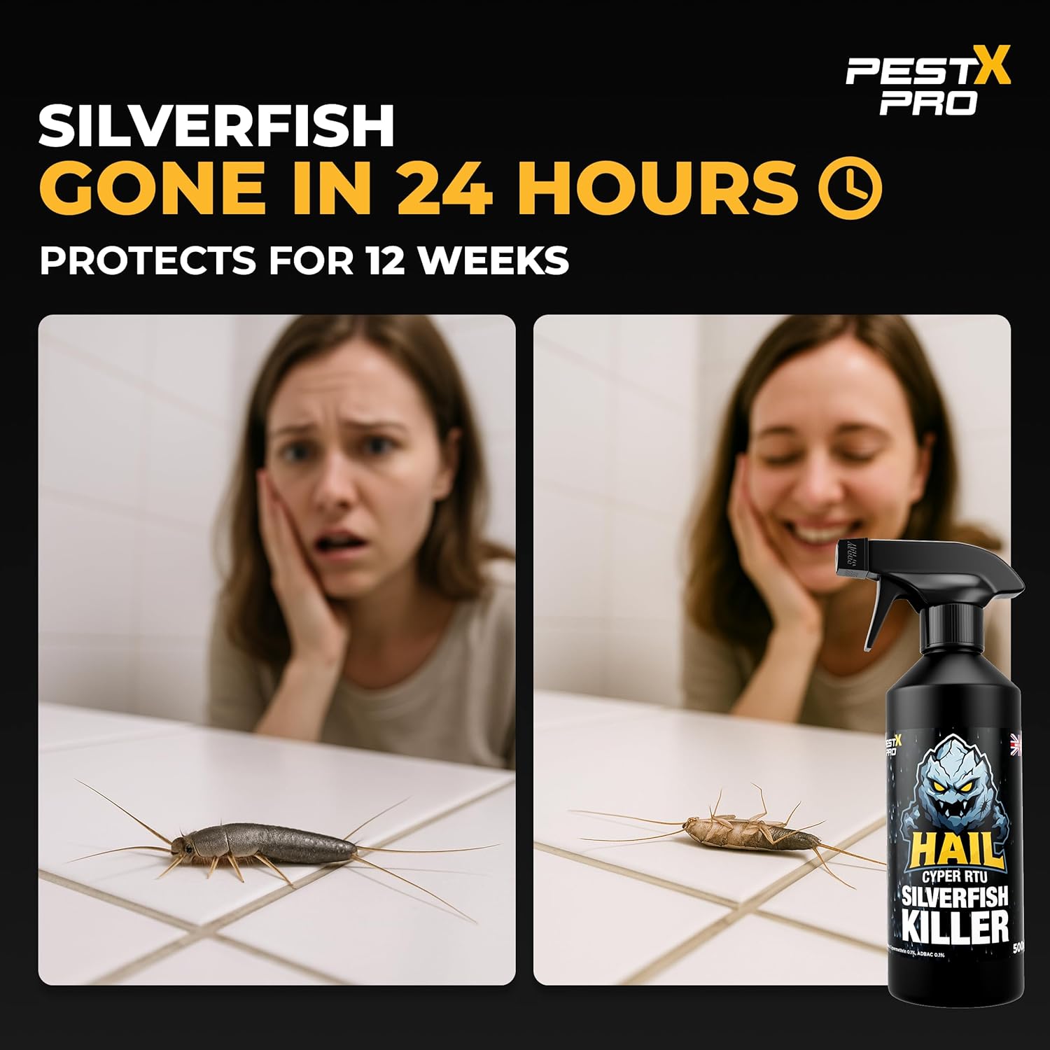 Hail Silverfish Killer Spray 500ml