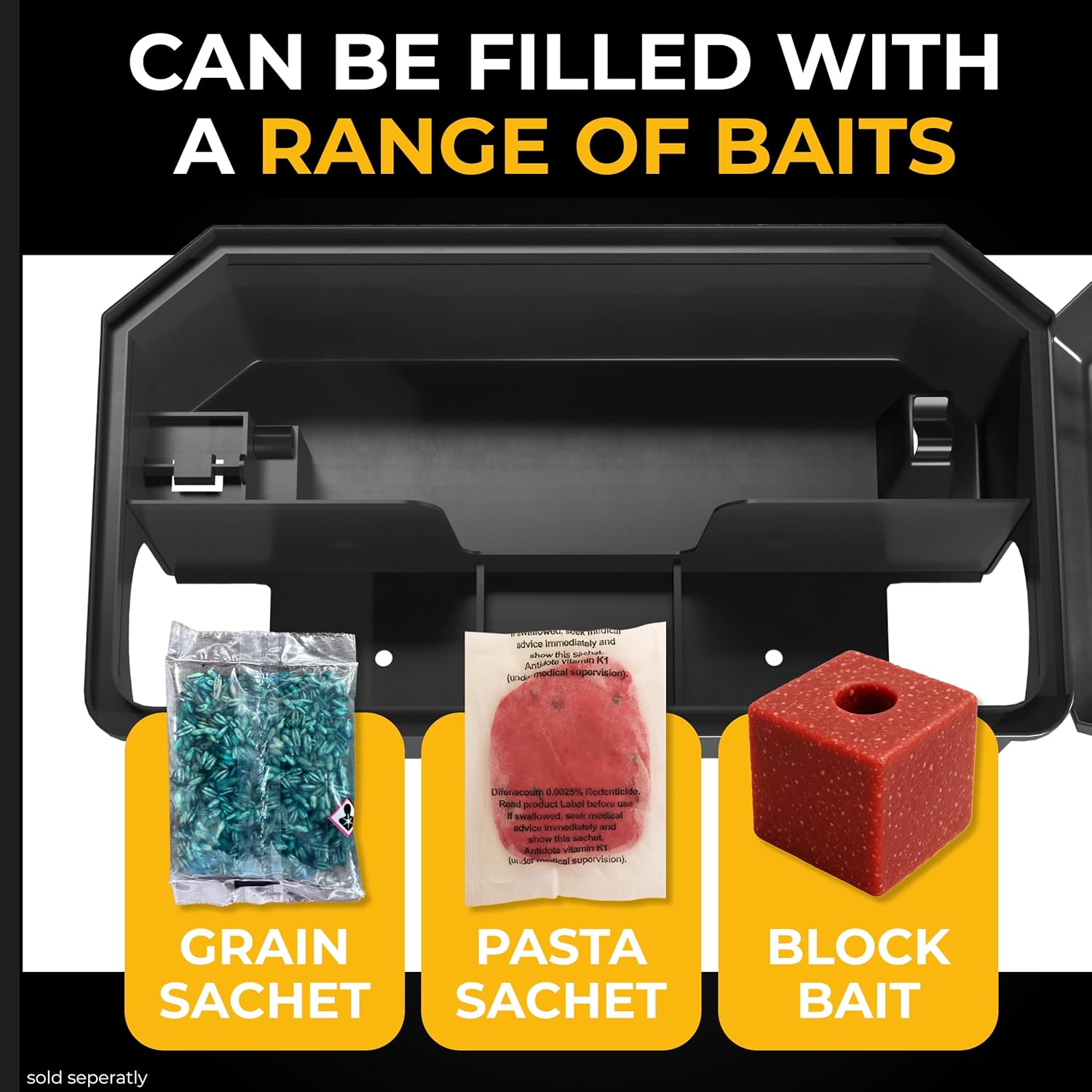 Hollow Empty Rat Bait Box (2 Pack)