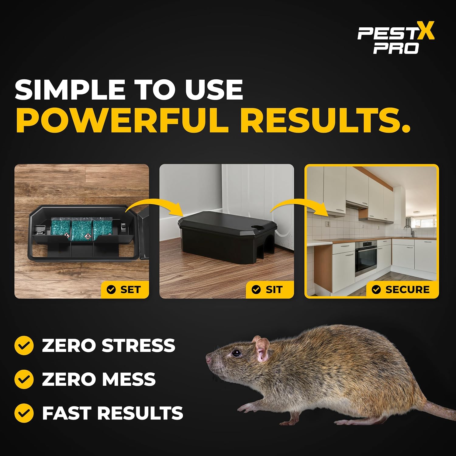 Rat Bait Station with Grain Bait Poison