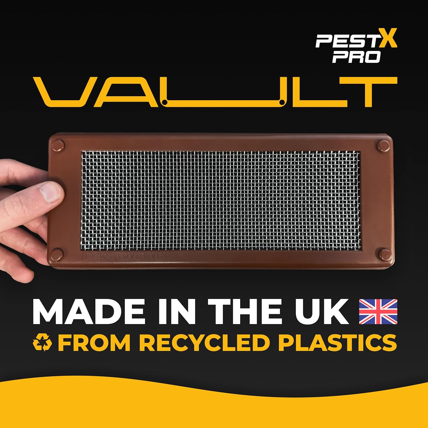 Vault Air Brick Covers 254mm x 102mm (2 Pack) - Brown