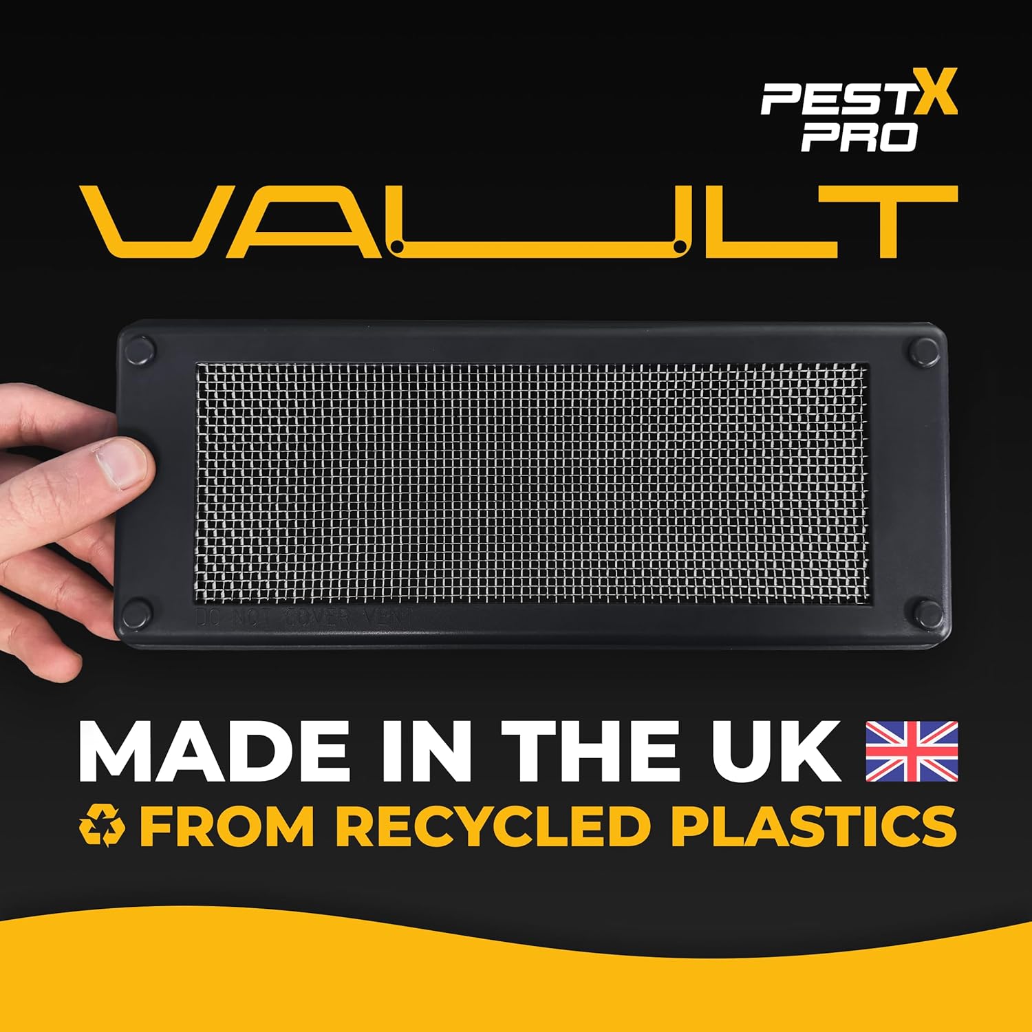 Vault Air Brick Covers 254mm x 102mm (2 Pack) - Grey