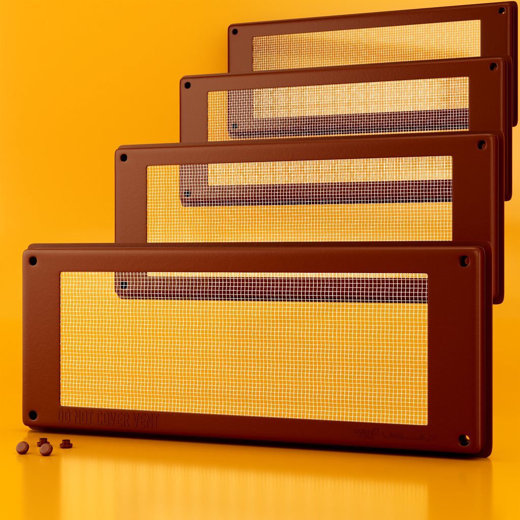 Vault Air Brick Covers 254mm x 102mm (4 Pack) - Brown