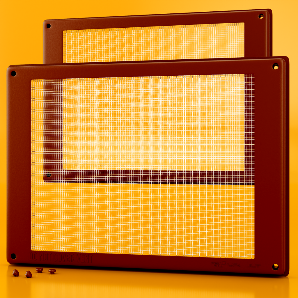 Vault Air Brick Covers 254mm x 180mm (2 Pack) - Brown