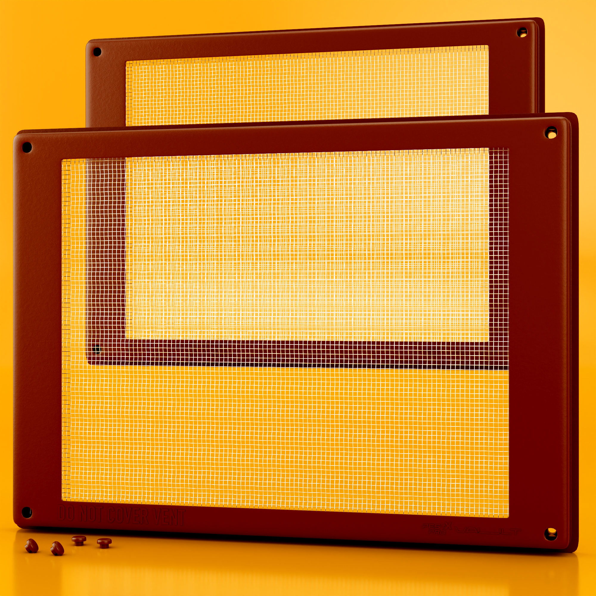 Vault Air Brick Covers 254mm x 180mm (2 Pack) - Brown